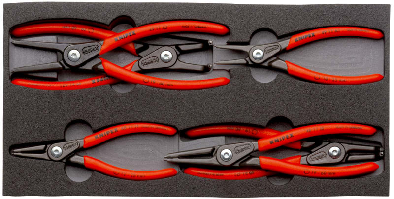 KNIPEX - Zangen-Set 'SRZ' 6 Sicherungsringzangen in Schaumstoffeinl.