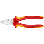 KNIPEX - Kraft-Kombizange verchromt 180 mm, VDE-isoliert, 2-K, SB