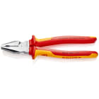KNIPEX - Kraft-Kombizange verchromt 225 mm, VDE-isoliert, 2-K