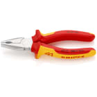 KNIPEX - Kombizange verchromt mit Mehrkomponenten-Hülle, VDE 160 mm