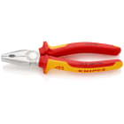 KNIPEX - Kombizange verchromt mit Mehrkomponenten-Hülle, VDE 200 mm
