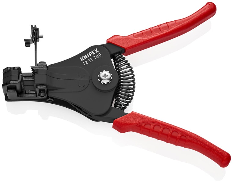 KNIPEX - Abisolierzange schwarz lackiert 180 mm Ø 0,5/1,2/1,6/2 mm
