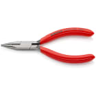 KNIPEX - Flachrundzange mit Schneide schwarz atramentiert 125 mm