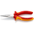 KNIPEX - VDE-Flachrundzange gerade mit Schneide verchromt 160mm