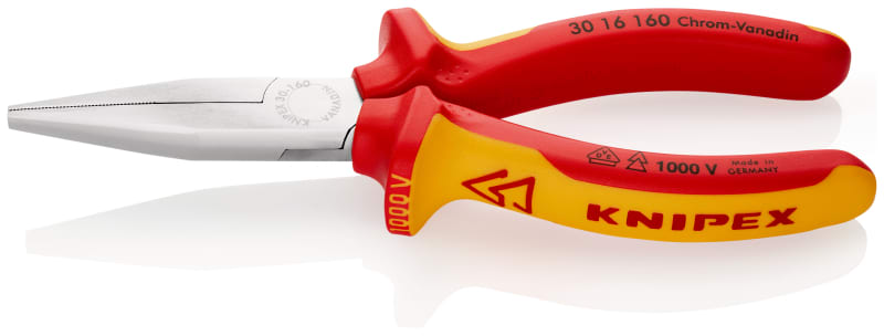 KNIPEX - VDE-Langbeckzange verchromt 160 mm, SB