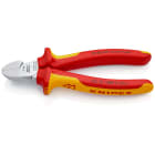 KNIPEX - Seitenschneider verchromt 160 mm, VDE mit kleiner Facette