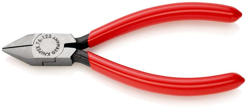 KNIPEX - Seitenschneider schwarz atramentiert 125 mm, spitz, getaucht