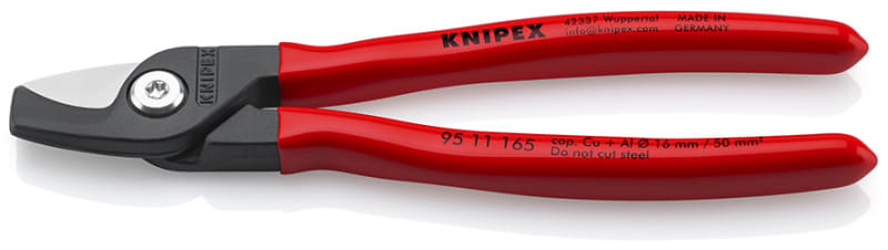 KNIPEX - Kabelschere mit Kunststoff überzogen 165 mm, SB