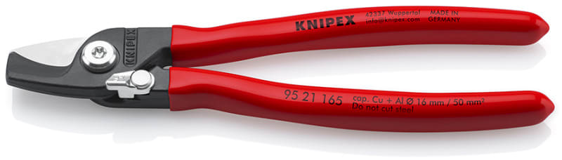 KNIPEX - Kabelschere mit Öffnungsfeder mit Kunststoff, 165mm SB