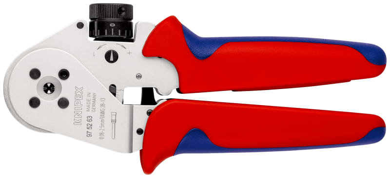 KNIPEX - Vierdornpresszange für gedrehte Kontakte verchromt 180 mm