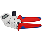 KNIPEX - Vierdornpresszange für gedrehte Kontakte, digital, 195 mm