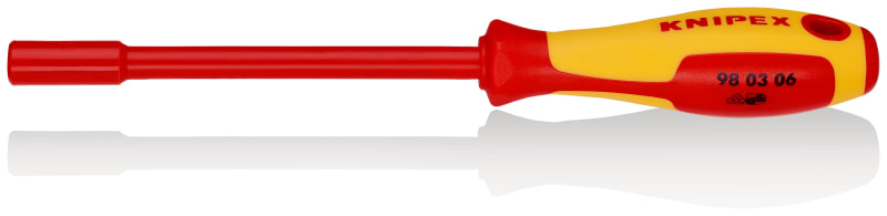KNIPEX - Steckschlüssel mit Schraubendrehergriff, VDE 2-K, SW: 6 mm