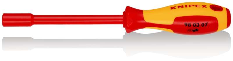 KNIPEX - Steckschlüssel mit Schraubendrehergriff, VDE 2-K, SW: 7 mm