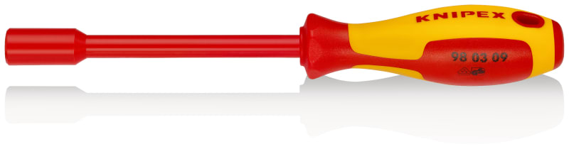 KNIPEX - Steckschlüssel mit Schraubendrehergriff, VDE 2-K, SW: 9 mm