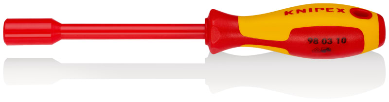 KNIPEX - Steckschlüssel mit Schraubendrehergriff, VDE 2-K, SW: 10 mm