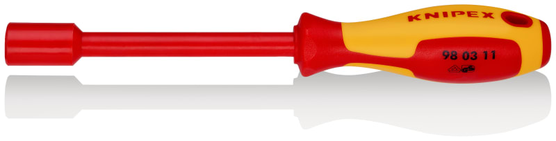 KNIPEX - Steckschlüssel mit Schraubendrehergriff, VDE 2-K, SW: 11 mm
