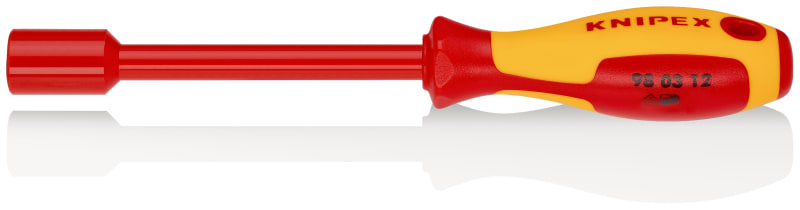 KNIPEX - Steckschlüssel mit Schraubendrehergriff, VDE 2-K, SW: 12 mm