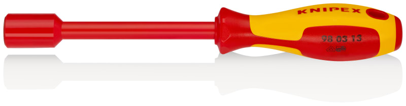 KNIPEX - Steckschlüssel mit Schraubendrehergriff, VDE 2-K, SW: 13 mm