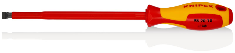 KNIPEX - Schraubendreher für Schlitzschrauben, VDE 2K, 10,0 x 1,6 mm