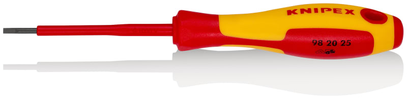 KNIPEX - Schraubendreher für Schlitzschrauben, VDE 2K, 2,5 x 0,4 mm