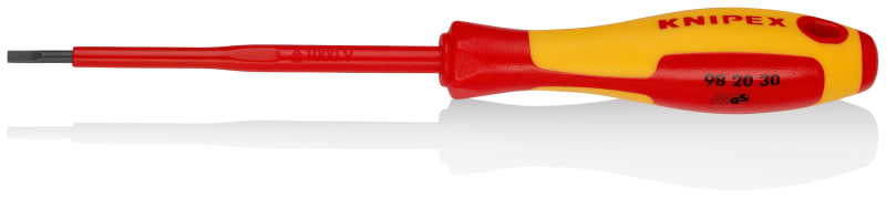 KNIPEX - Schraubendreher für Schlitzschrauben, VDE 2K, 3,0 x 0,5 mm