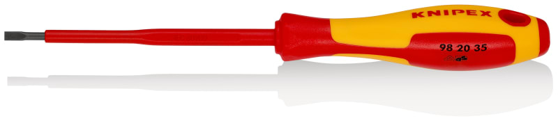 KNIPEX - Schraubendreher für Schlitzschrauben, VDE 2K, 3,5 x 0,6 mm