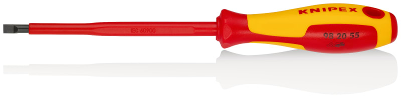 KNIPEX - Schraubendreher für Schlitzschrauben, VDE 2K, 5,5 x 1,0 mm