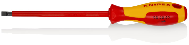 KNIPEX - Schraubendreher für Schlitzschrauben, VDE 2K, 6,5 x 1,2 mm