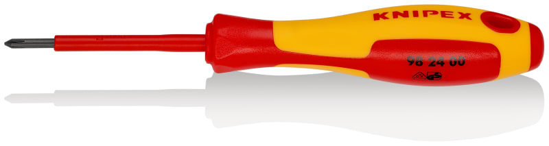 KNIPEX - Schraubendreher für Kreuzschlitzschrauben Phillips® PH0, VDE