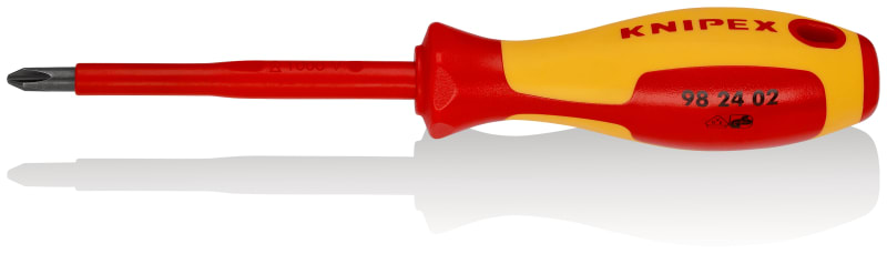 KNIPEX - Schraubendreher für Kreuzschlitzschrauben Phillips® PH2, VDE