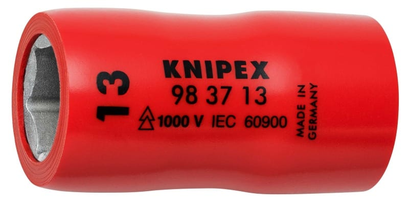 KNIPEX - Steckschlüsseleinsatz für 3/8, VDE-isoliert, SW 13 mm