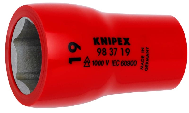 KNIPEX - Steckschlüsseleinsatz für 3/8, VDE-isoliert, SW 19 mm