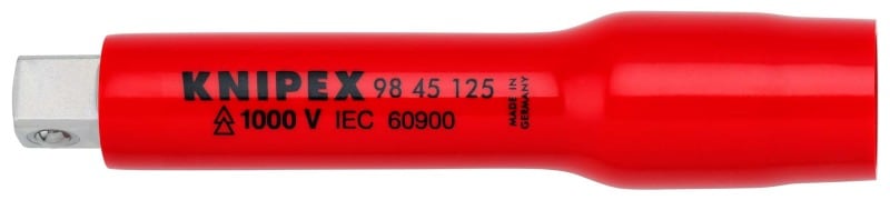 KNIPEX - Verlängerung für Steckschlüsseleinsätze, 125 mm, VDE, 1/2