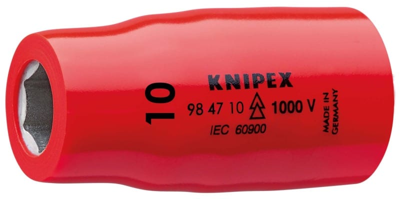 KNIPEX - Steckschlüsseleinsatz für 1/2, VDE-isoliert, SW 10 mm
