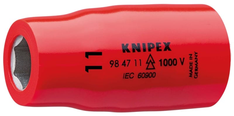 KNIPEX - Steckschlüsseleinsatz für 1/2, VDE-isoliert, SW 11 mm