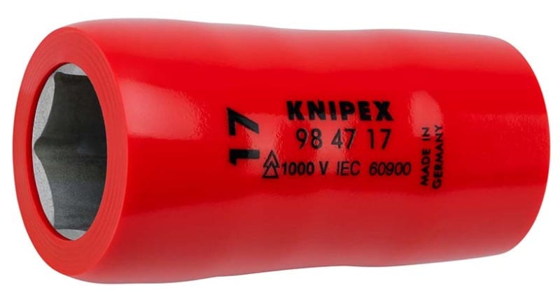 KNIPEX - Steckschlüsseleinsatz für 1/2, VDE-isoliert, SW 17 mm