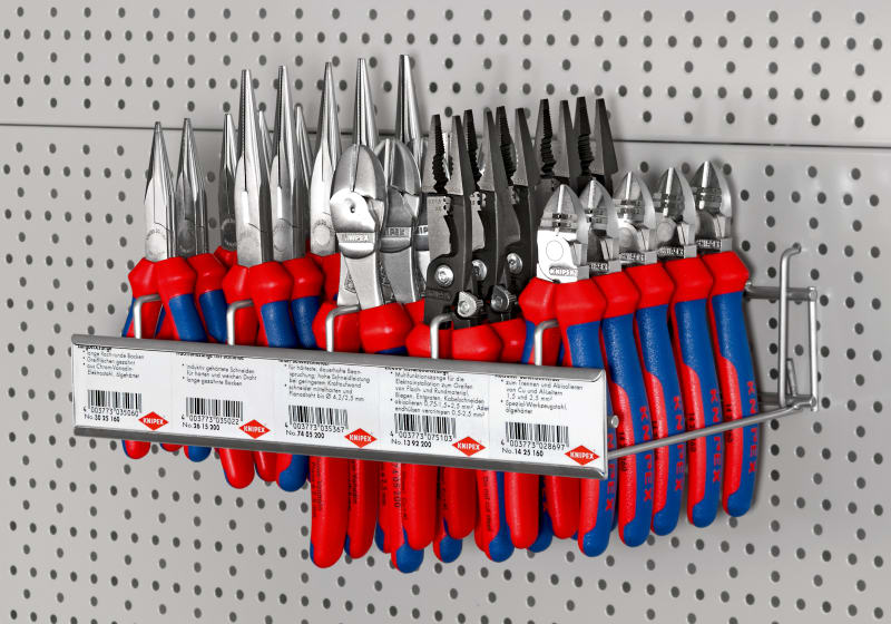 KNIPEX - Zangenhalter für Lochplattenwand 5 x 6 Zangen, leer