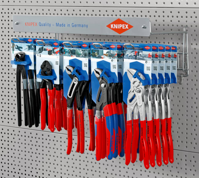 KNIPEX - Zangenhalter für Lochplattenwand 5 x 6 Zangen, SB, leer