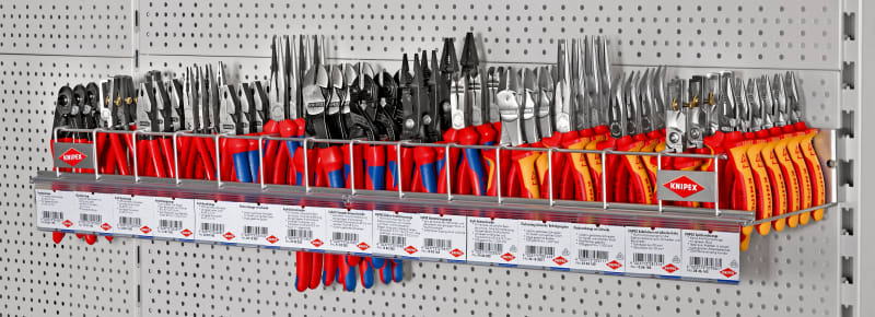 KNIPEX - Zangenhalter für Lochplattenwand 15 x 6 Zangen, leer