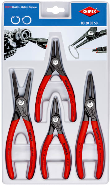 KNIPEX - KNIPEX Sicherungsringzangenset, 4-teilig 4811J1/J2 4911A1/A2