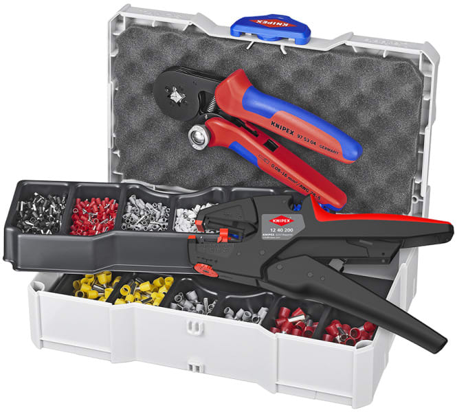 KNIPEX - Crimp-Sortiment 975304/1240200 mit isolierten Aderendhülsen