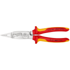 KNIPEX - Elektro-Installationszange verchromt 200 mm, VDE