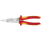KNIPEX - Elektro-Installationszange verchromt 200 mm, VDE, Feder