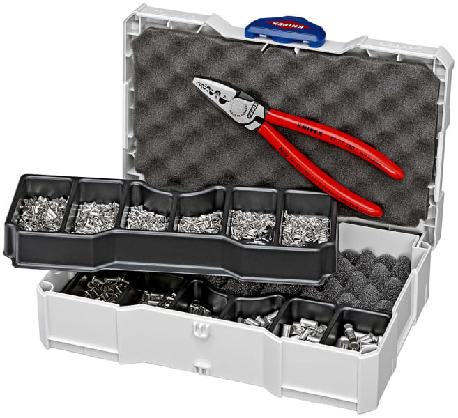 KNIPEX - Crimp-Sortiment 97 71 180 mit unisolierten Aderendhülsen