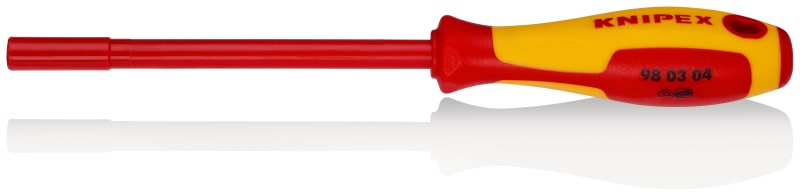 KNIPEX - Steckschlüssel mit Schraubendrehergriff, VDE 2-K, SW: 4 mm