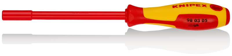 KNIPEX - Steckschlüssel mit Schraubendrehergriff, VDE 2-K, SW: 5 mm