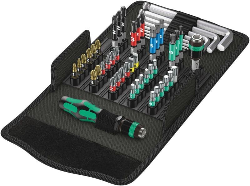 WERA - Bit-Sortiment, Kraftform Kompakt 100, 52-teilig