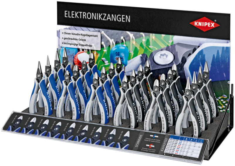 KNIPEX - Elektronikzangen-Display 6 x 4 Zangen, leer