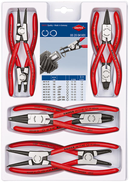 KNIPEX - Sicherungsringzangen-Set 4411J1/J2/J11/J21 4611A1/A2/A11/A21