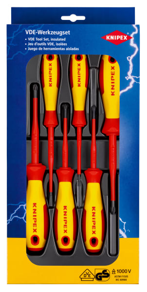 KNIPEX - KNIPEX VDE Schraubendreher-Set S/PH/PZ, 6-teilig